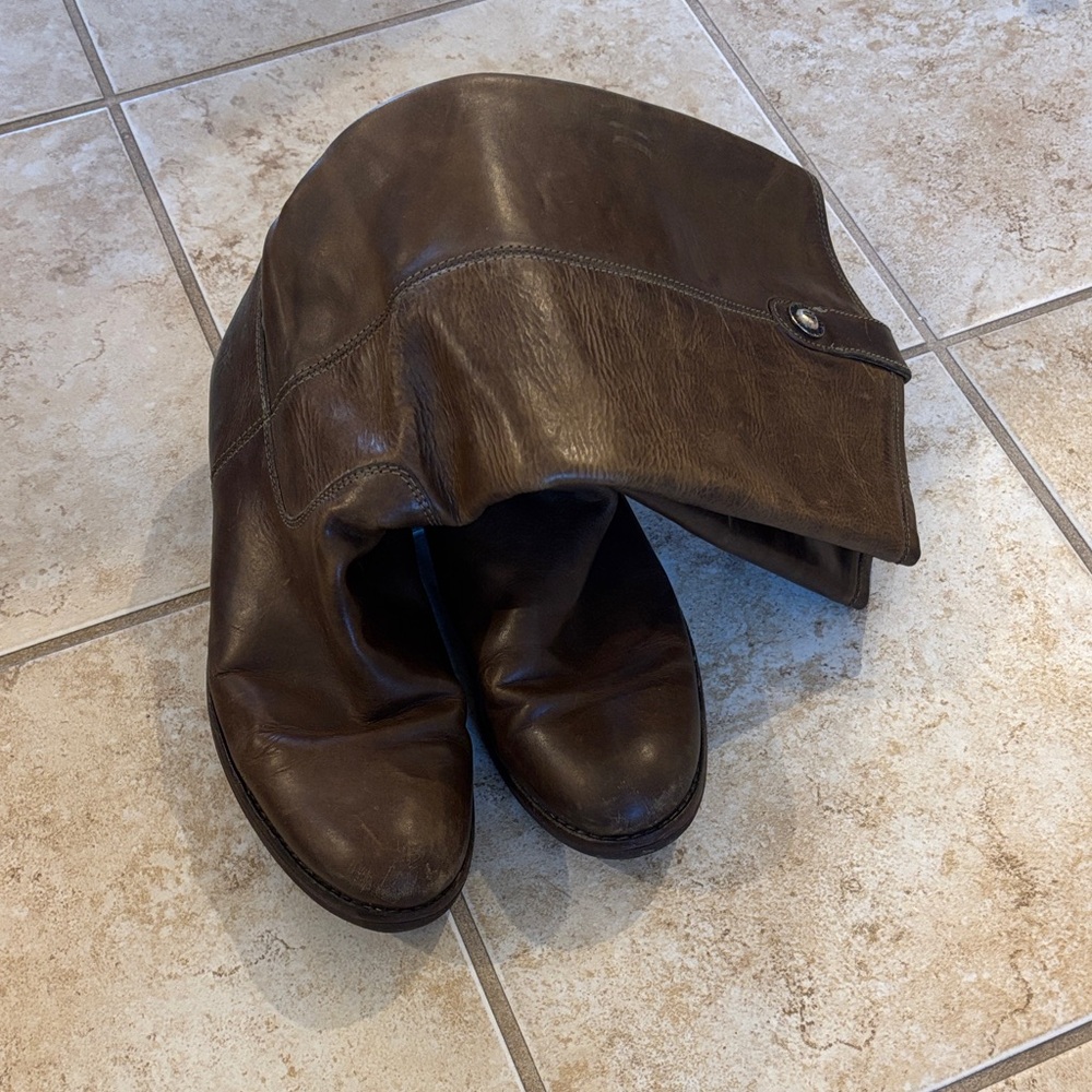Frye Melissa tall Brown Leather Boots Sz 8